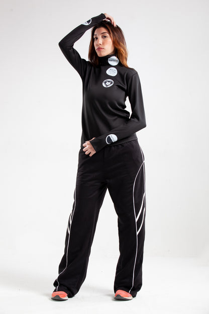 Diving Fabric Graphic Slim Fit Sweatshirt – Black