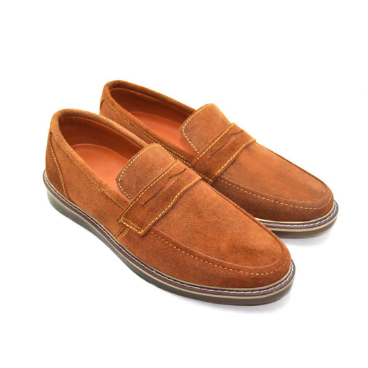 Leather Suede Loafer Shoes