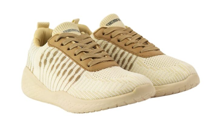 Mesh Microfiber Comfort Walking Shoes – Beige