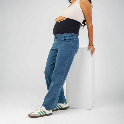 Wide-Leg Maternity Jeans