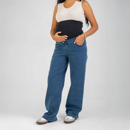 Wide-Leg Maternity Jeans