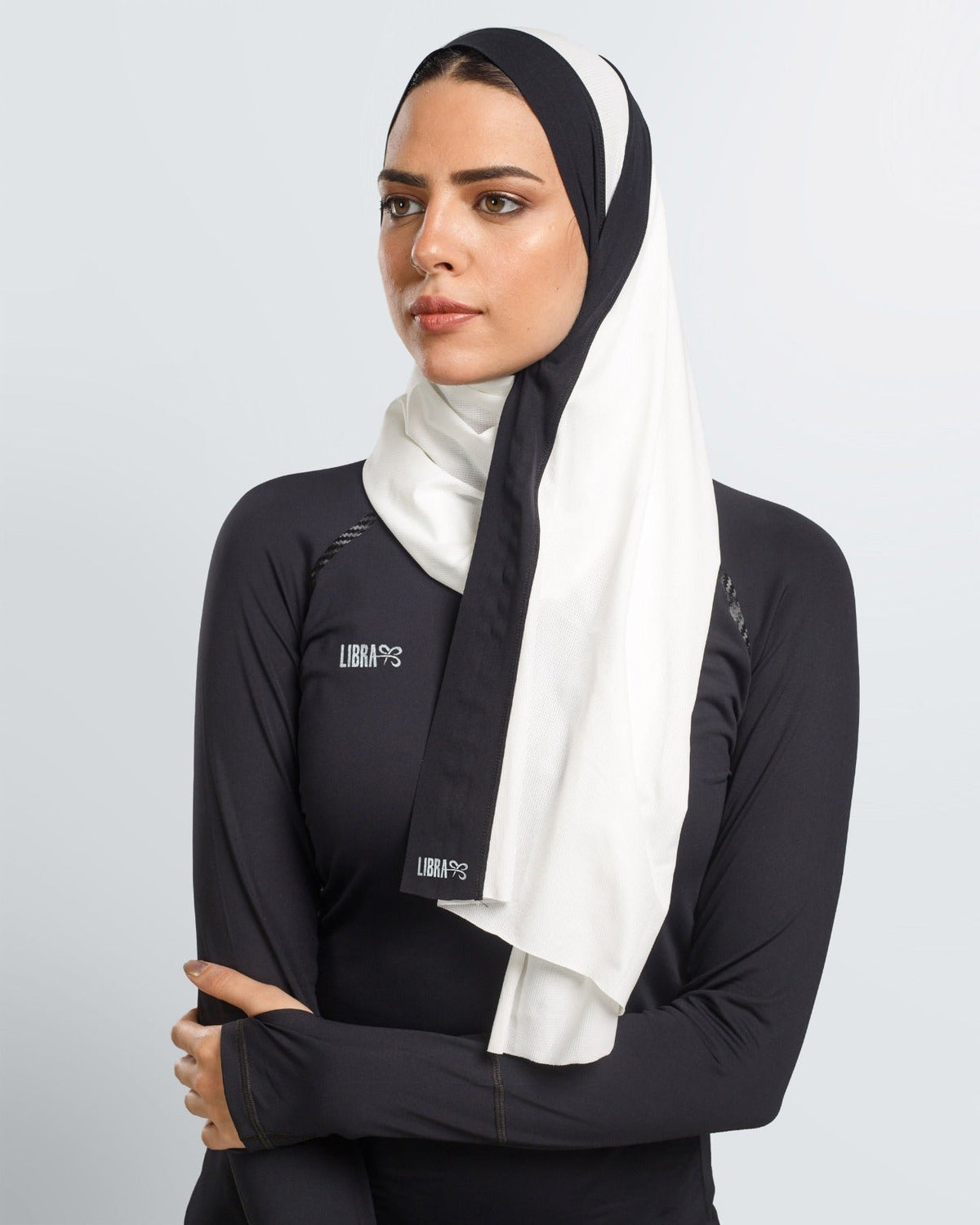 Lycra Performance Veil - White & Black