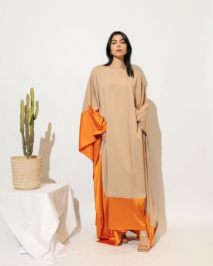 Silky Bi-Tone Kaftan