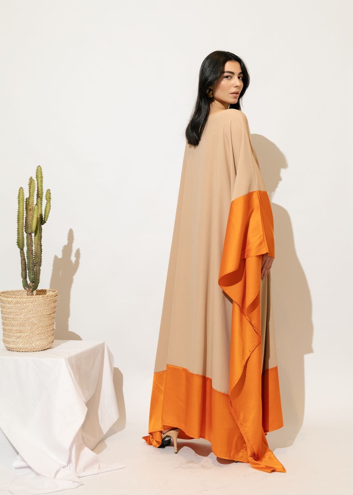 Silky Bi-Tone Kaftan