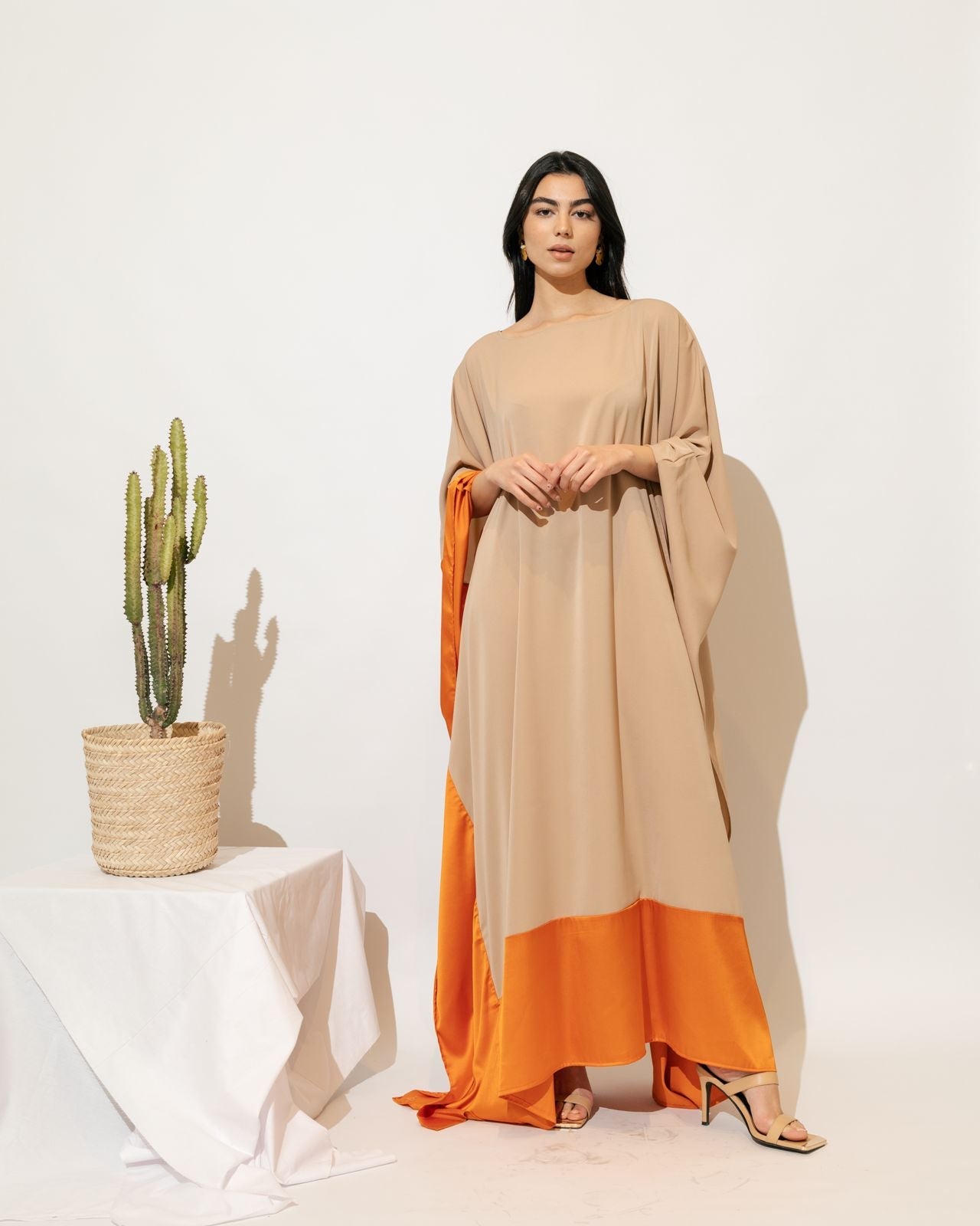 Silky Bi-Tone Kaftan