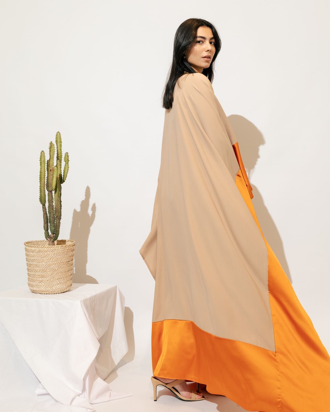 Silky Bi-Tone Kaftan