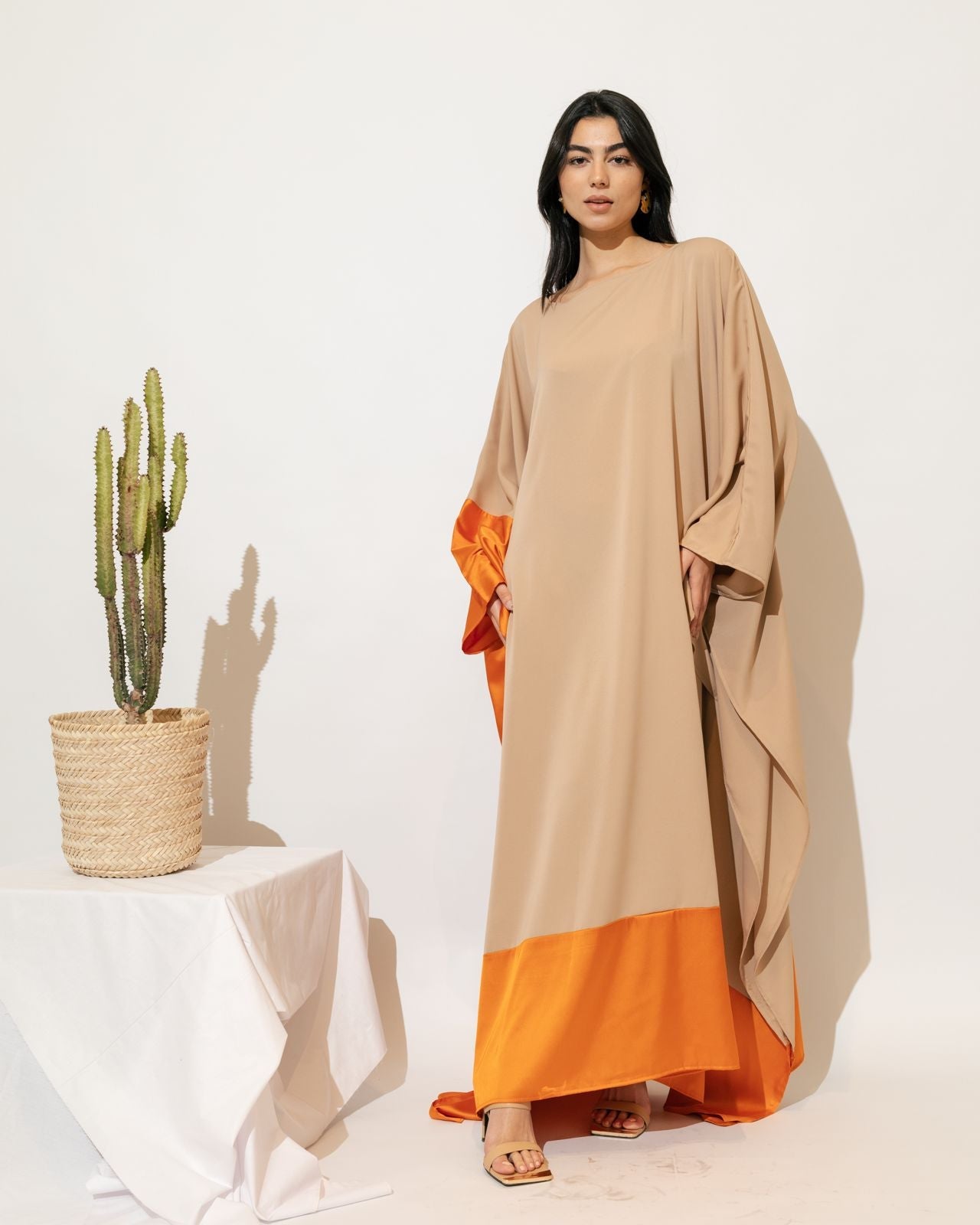 Silky Bi-Tone Kaftan