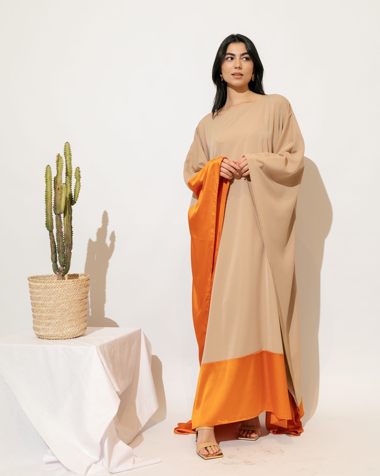 Silky Bi-Tone Kaftan