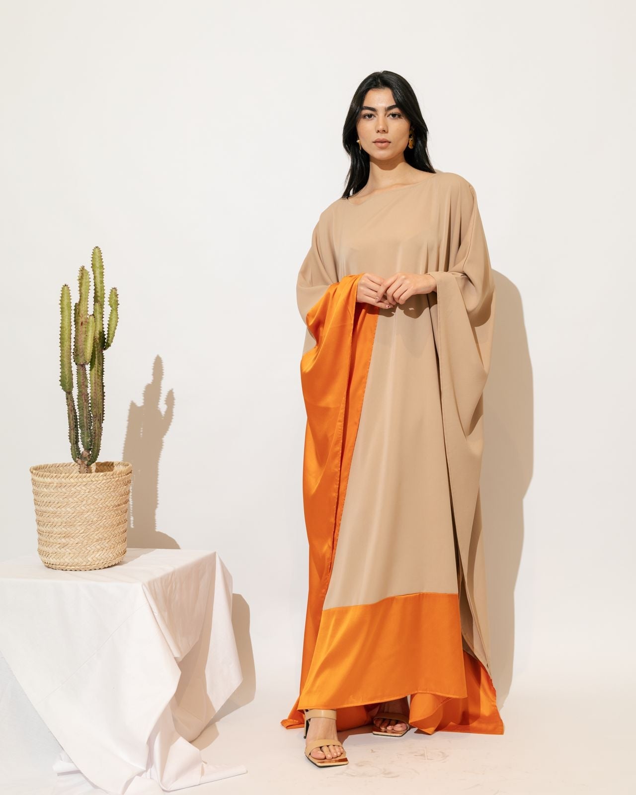 Silky Bi-Tone Kaftan