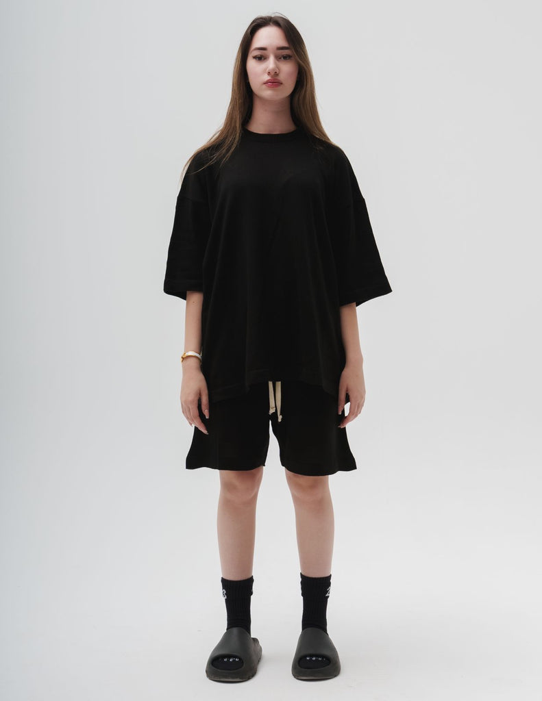 Knit Blend Lounge Shorts – Black