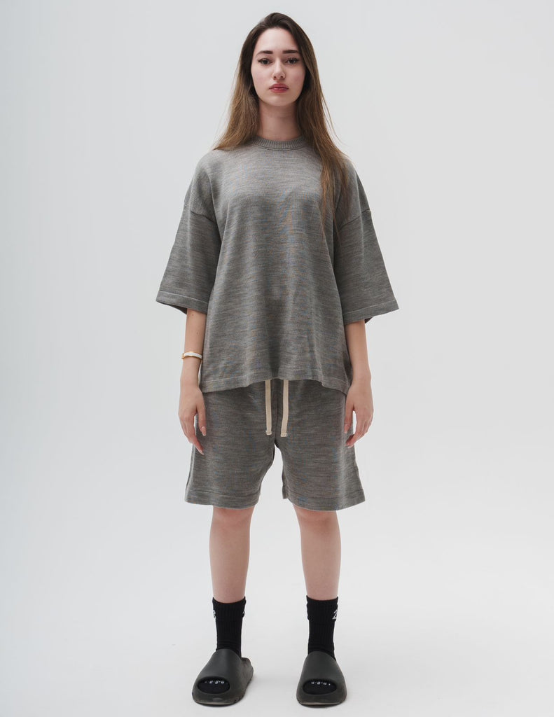 Knit Blend Lounge Shorts – Grey