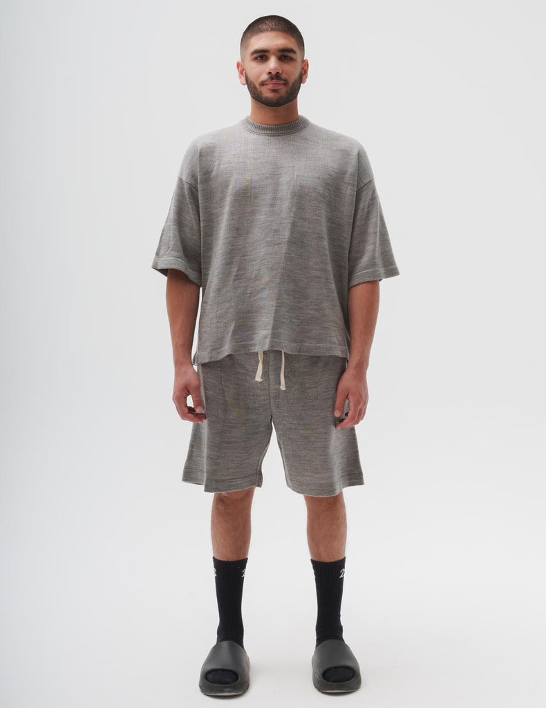 Knitted Fabric T-Shirt – Grey
