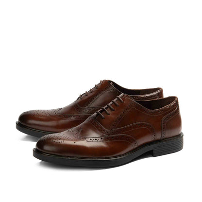 Classic Leather Oxford Shoes-Havana