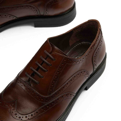 Classic Leather Oxford Shoes-Havana