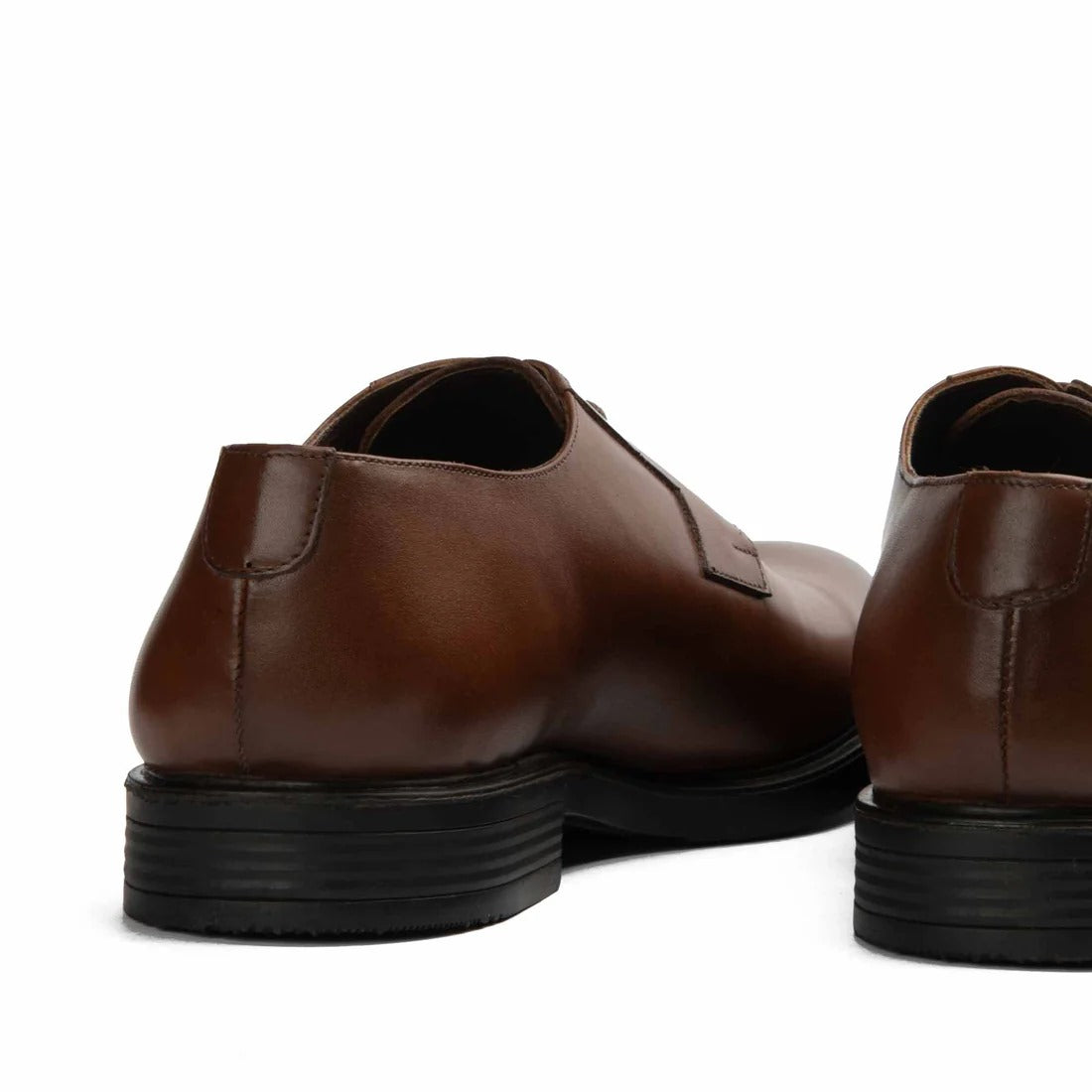 Classic Leather Derby Toe Shoes-Havana