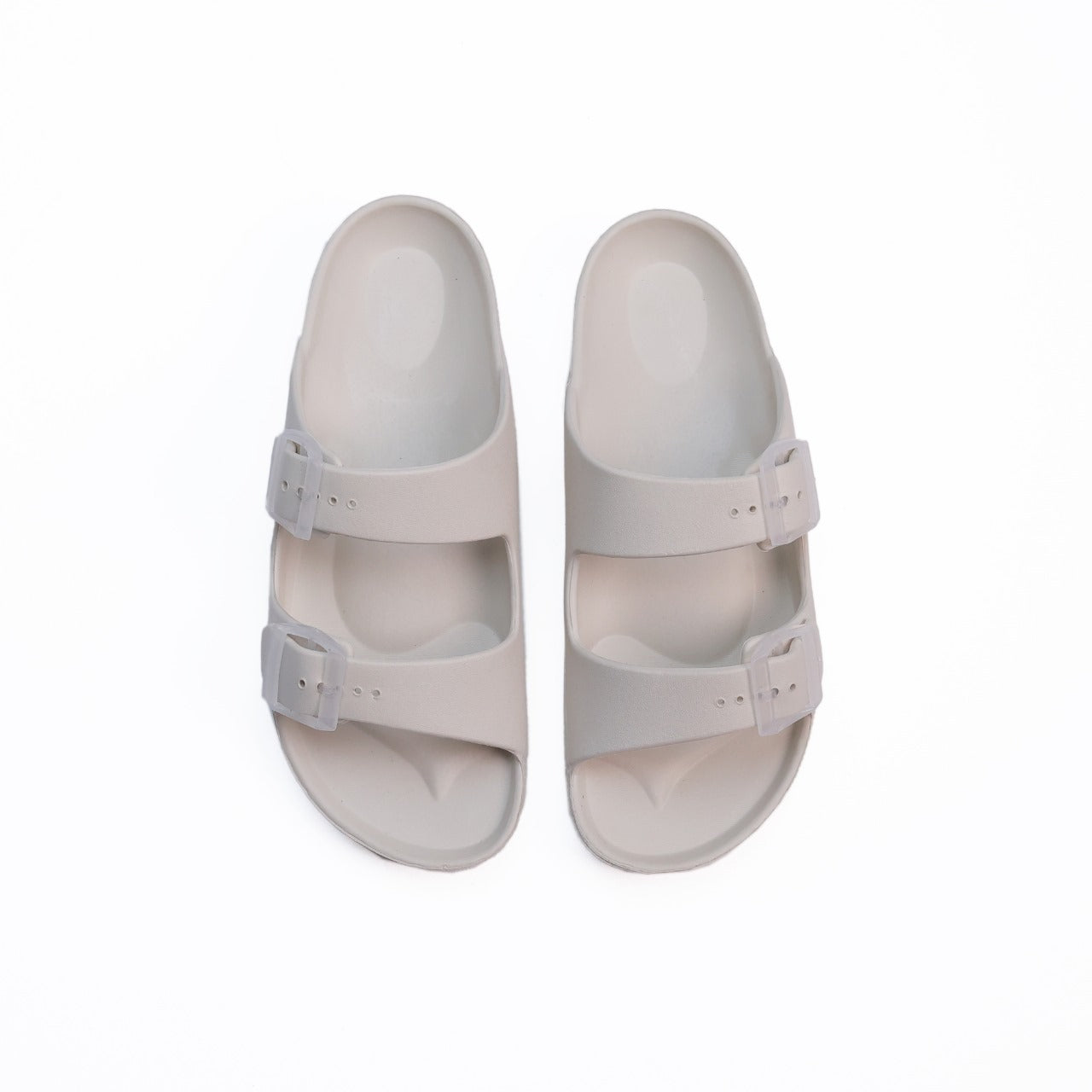 EVA Double Buckle Men Slippers - Grey