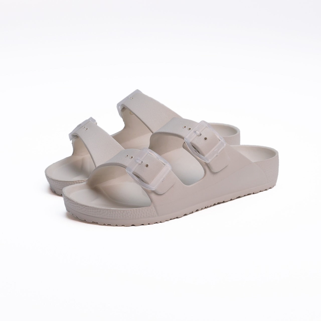 EVA Double Buckle Men Slippers - Grey