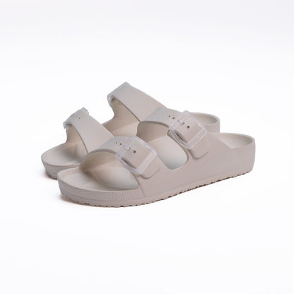 EVA Double Buckle Men Slippers - Grey