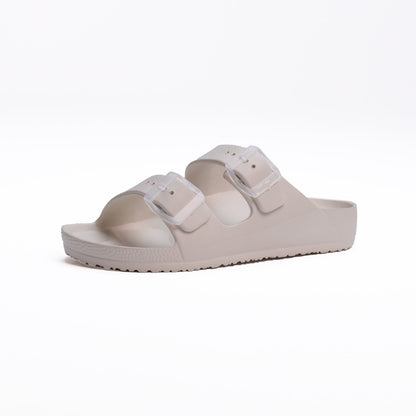 EVA Double Buckle Men Slippers - Grey