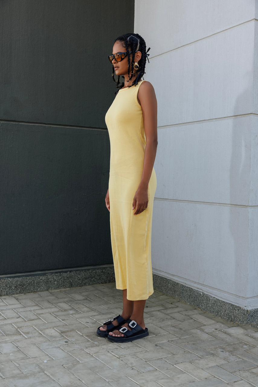 Yellow Basic Dress