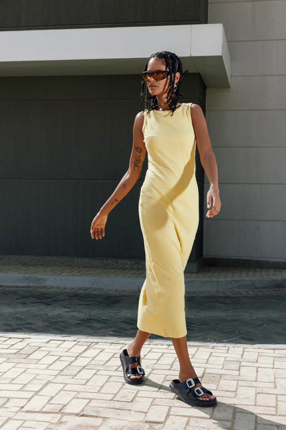 Yellow Basic Dress