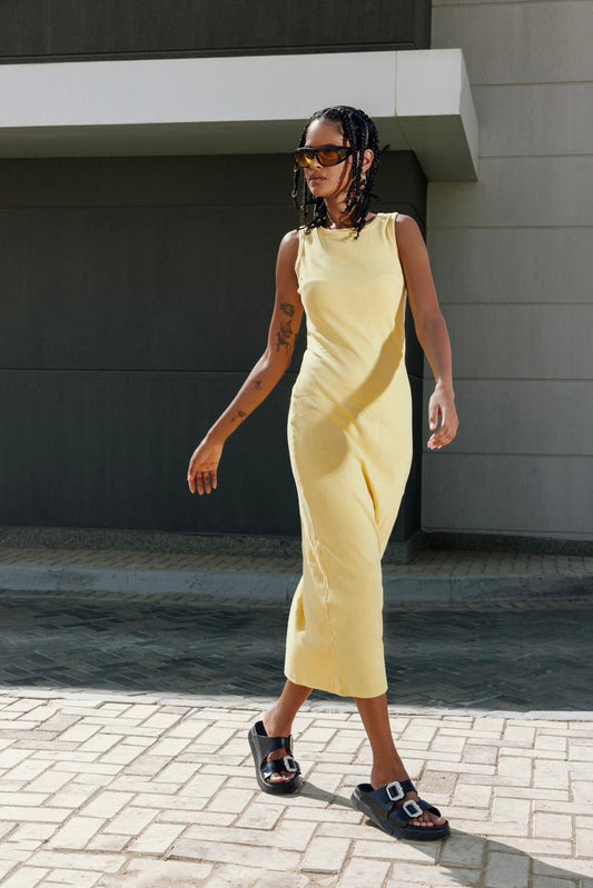 Yellow Basic Dress