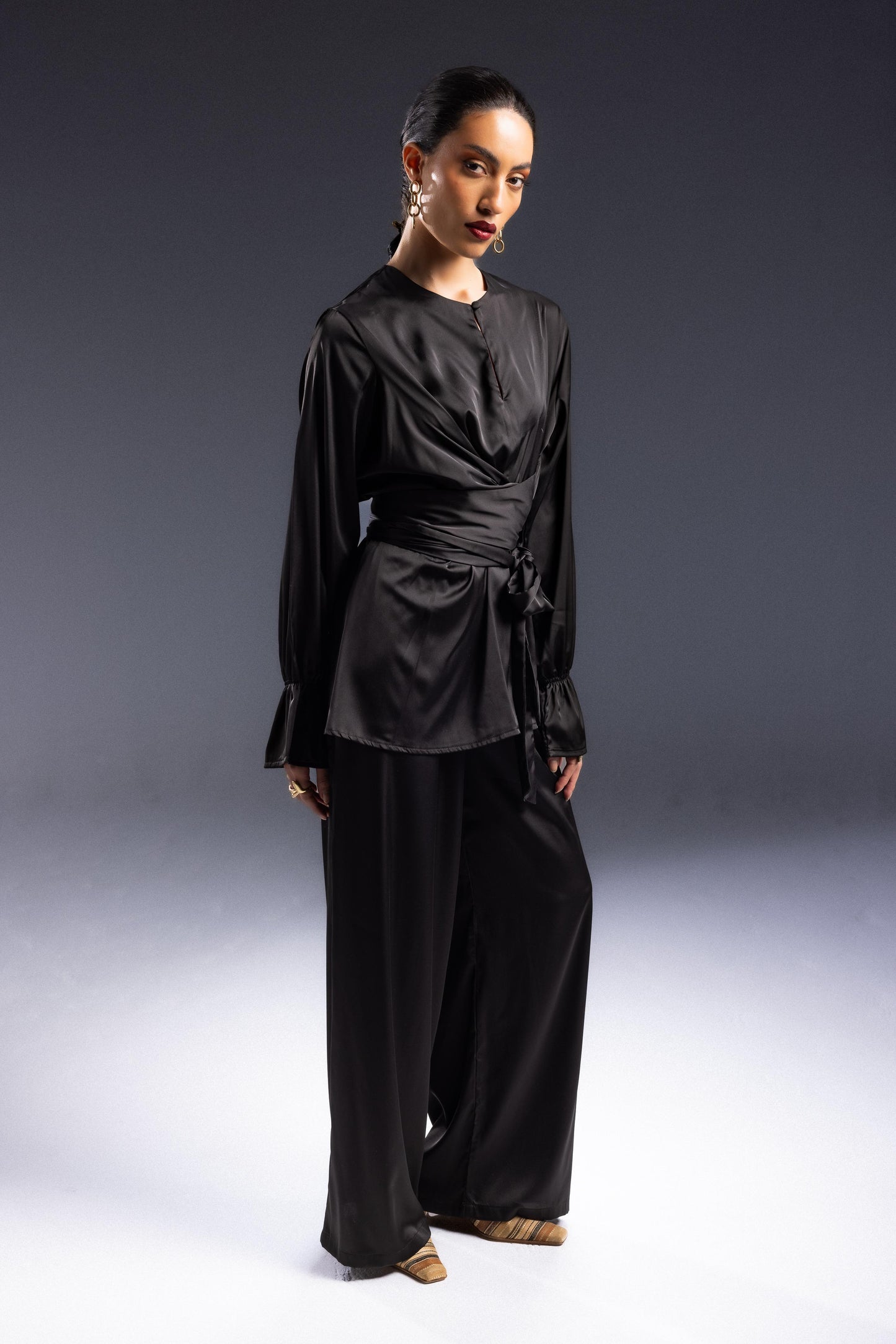 Satin Mystic Wave Set - Black