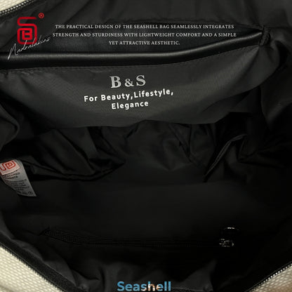 Burlap Bi-Tone Tote Bag – Light Blue