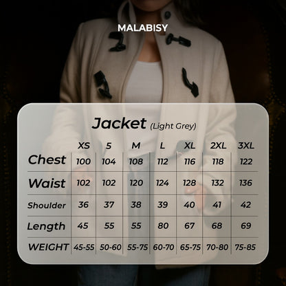 Wool Toggle Jacket – Light Grey