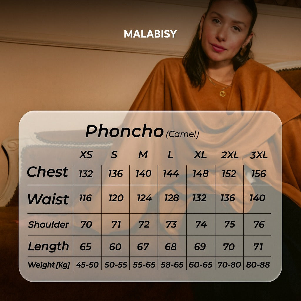 Suede Solid Poncho – Camel