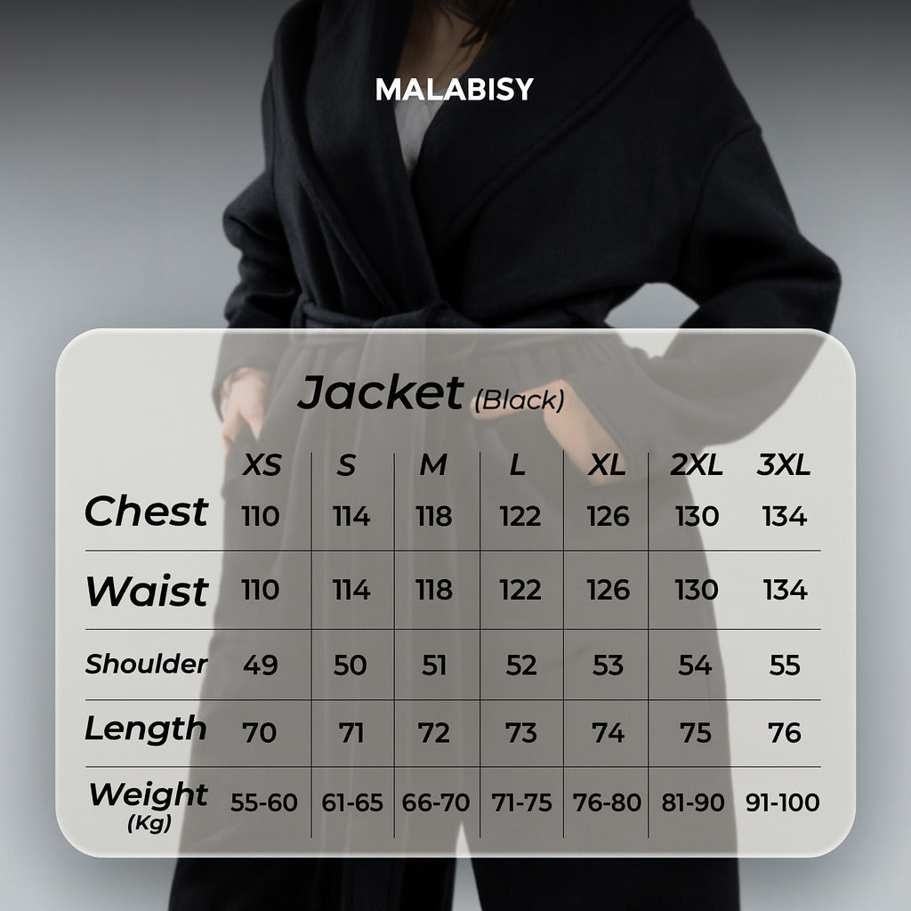 Wool Belted Jacket – Black