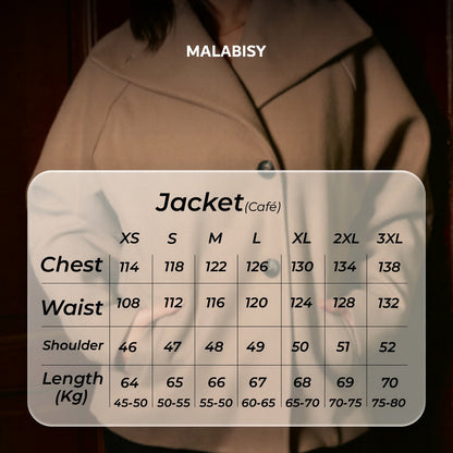 Wool Solid Button Jacket – Café