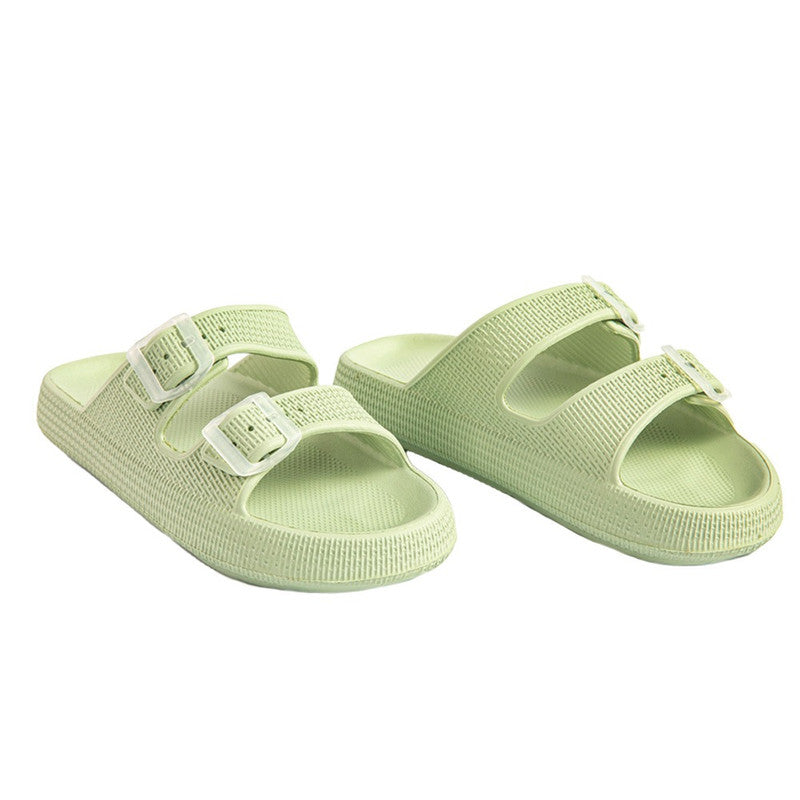 EVA–PVC Solid Slippers – Grey Lemon