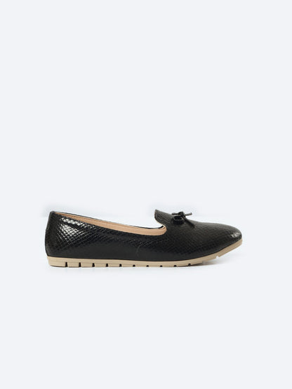 Leather Ballerina Shoes Crepe Heel With Fionca