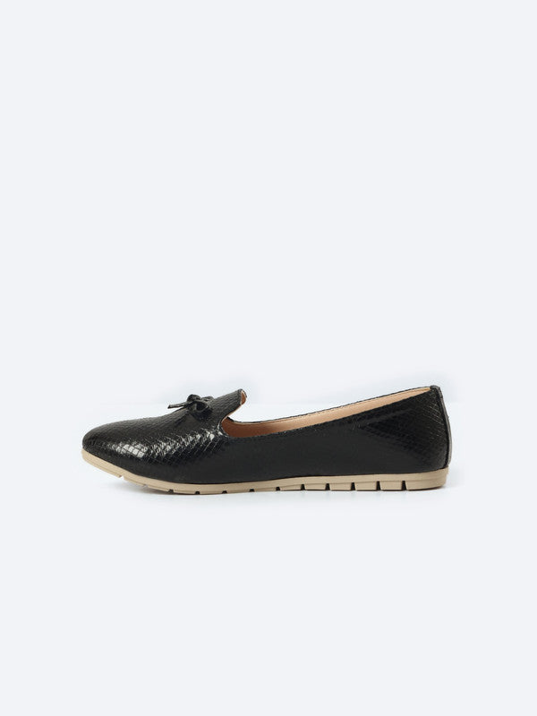 Leather Ballerina Shoes Crepe Heel With Fionca