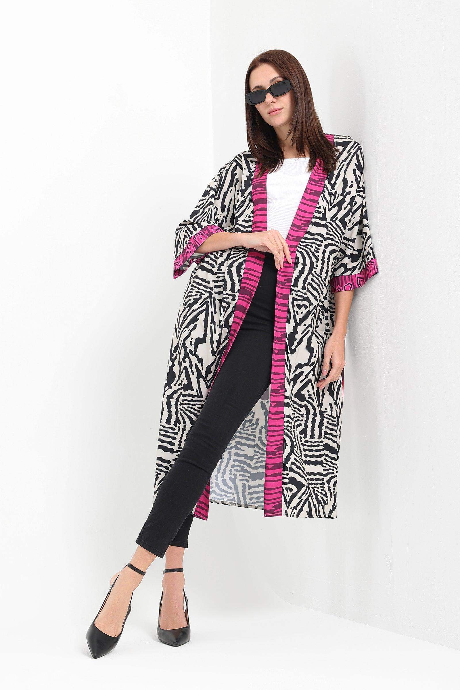 African Printed Loose Fit Kimono - Carina - ÙƒØ§Ø±ÙŠÙ†Ø§