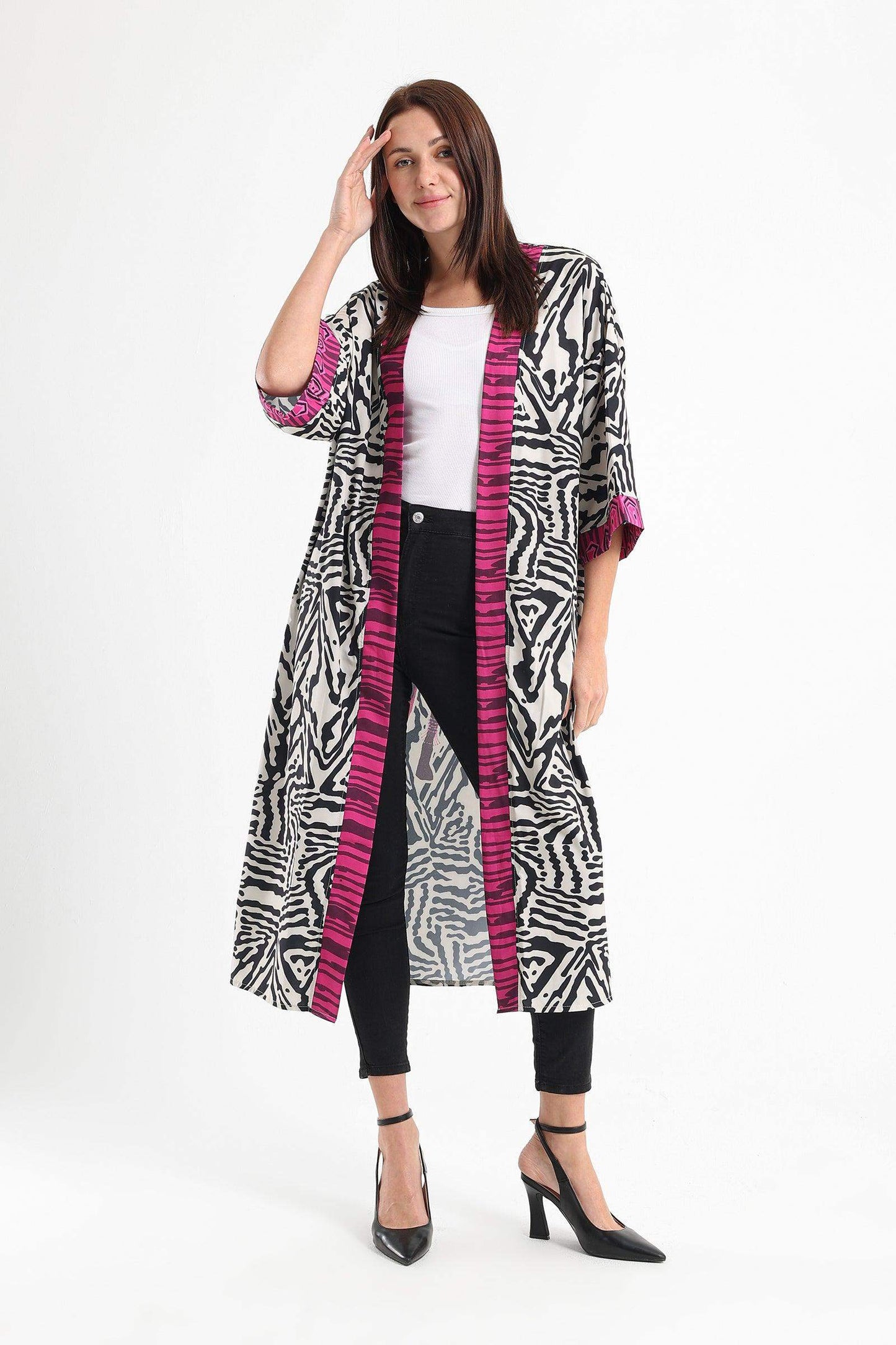 African Printed Loose Fit Kimono - Carina - ÙƒØ§Ø±ÙŠÙ†Ø§