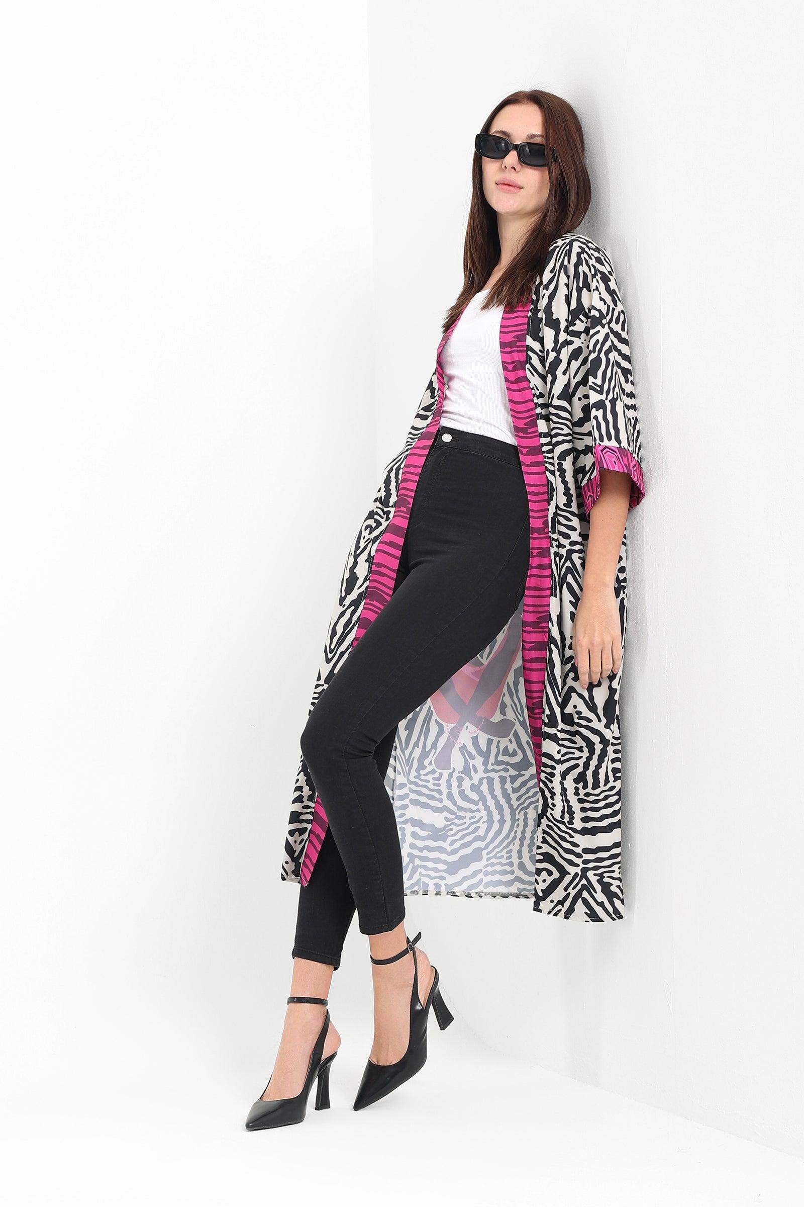 African Printed Loose Fit Kimono - Carina - ÙƒØ§Ø±ÙŠÙ†Ø§