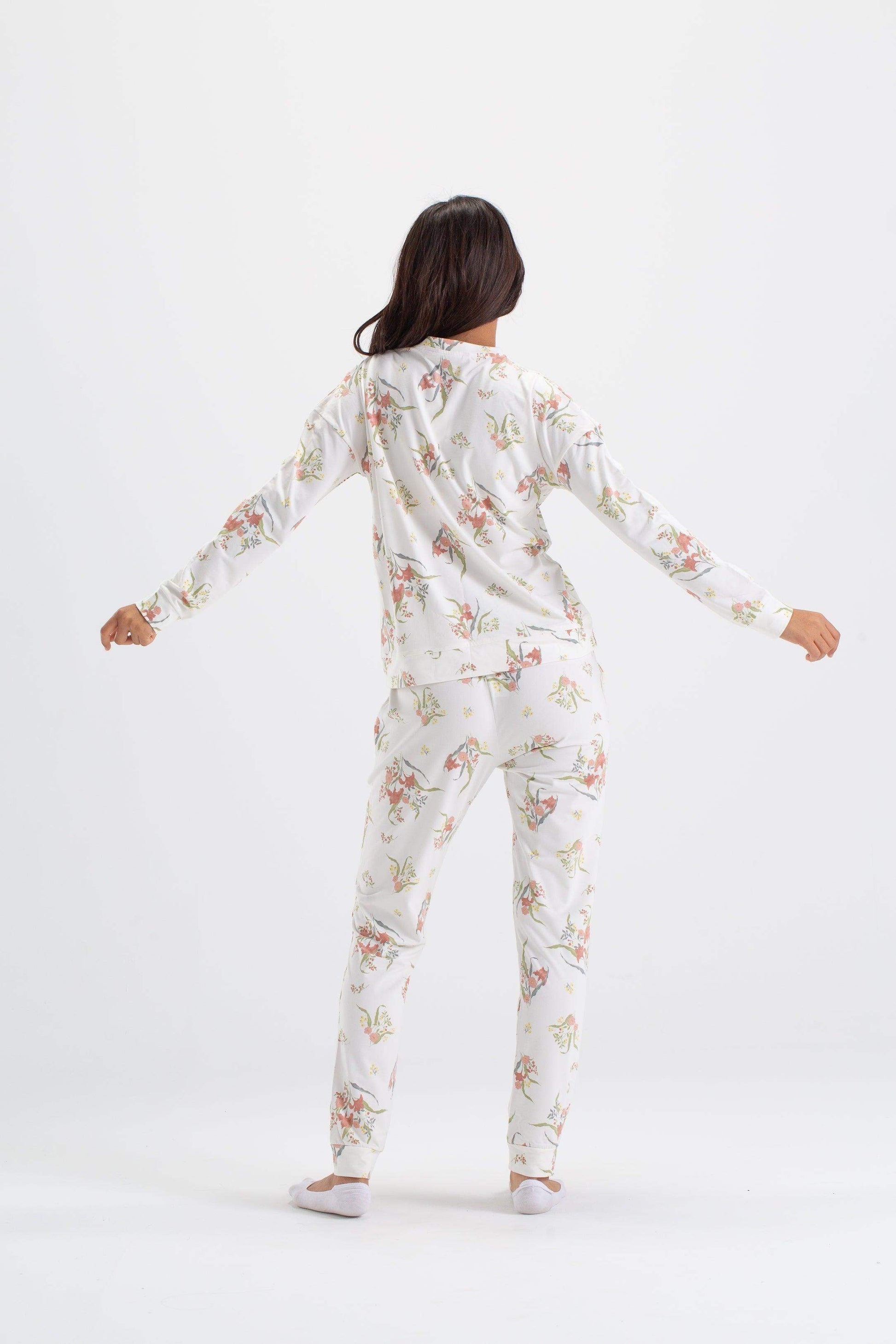 All Over Floral Print Pyjama Set - Carina - ÙƒØ§Ø±ÙŠÙ†Ø§