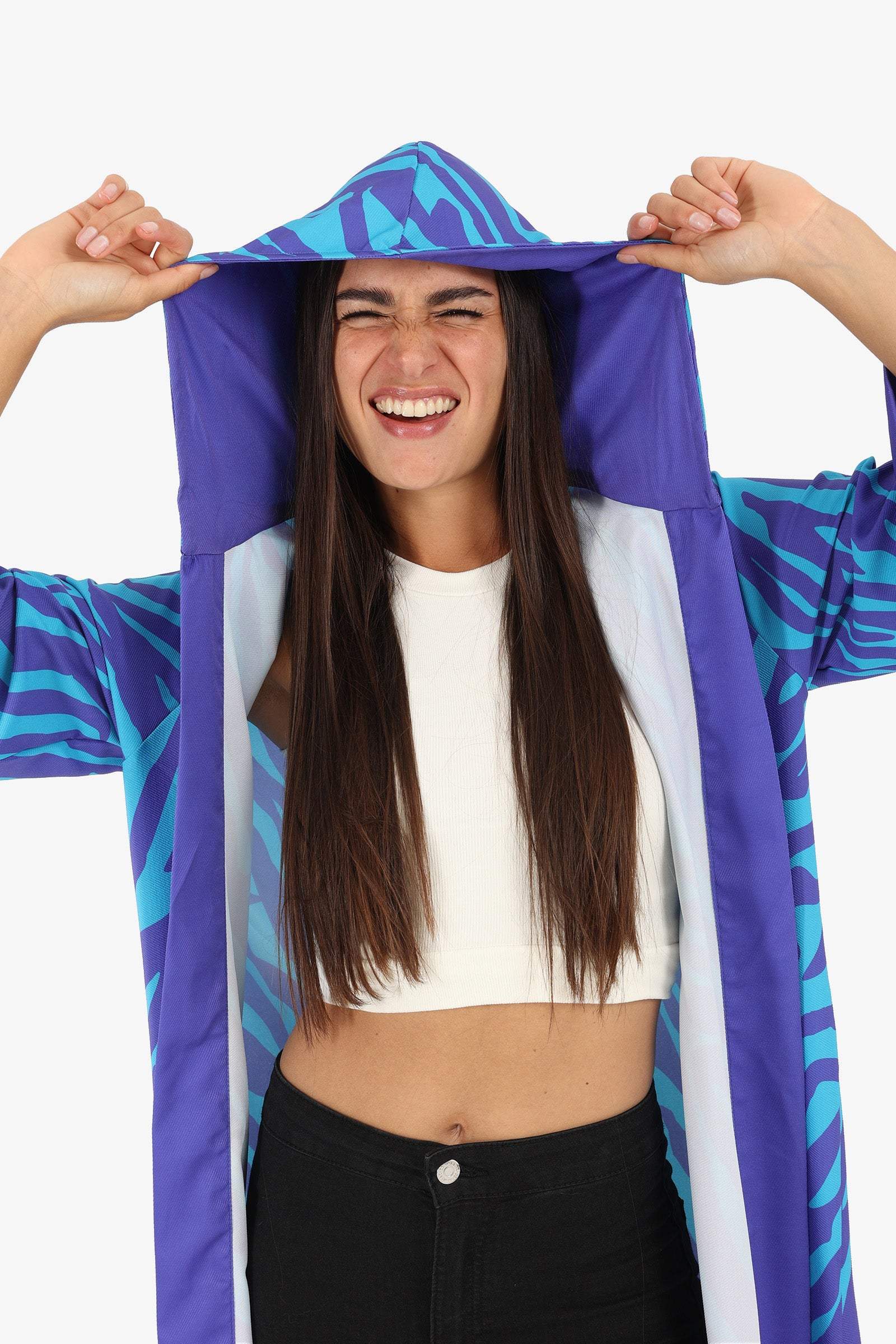 All Over Print Hooded Kimono - Carina - ÙƒØ§Ø±ÙŠÙ†Ø§