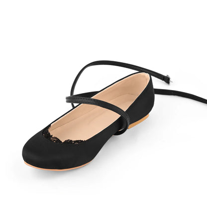 AMORIO Black Flats