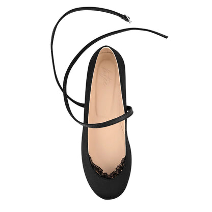 AMORIO Black Flats