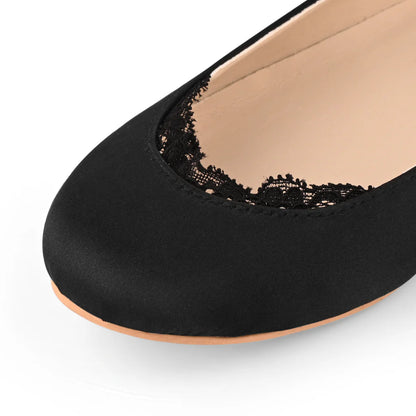 AMORIO Black Flats