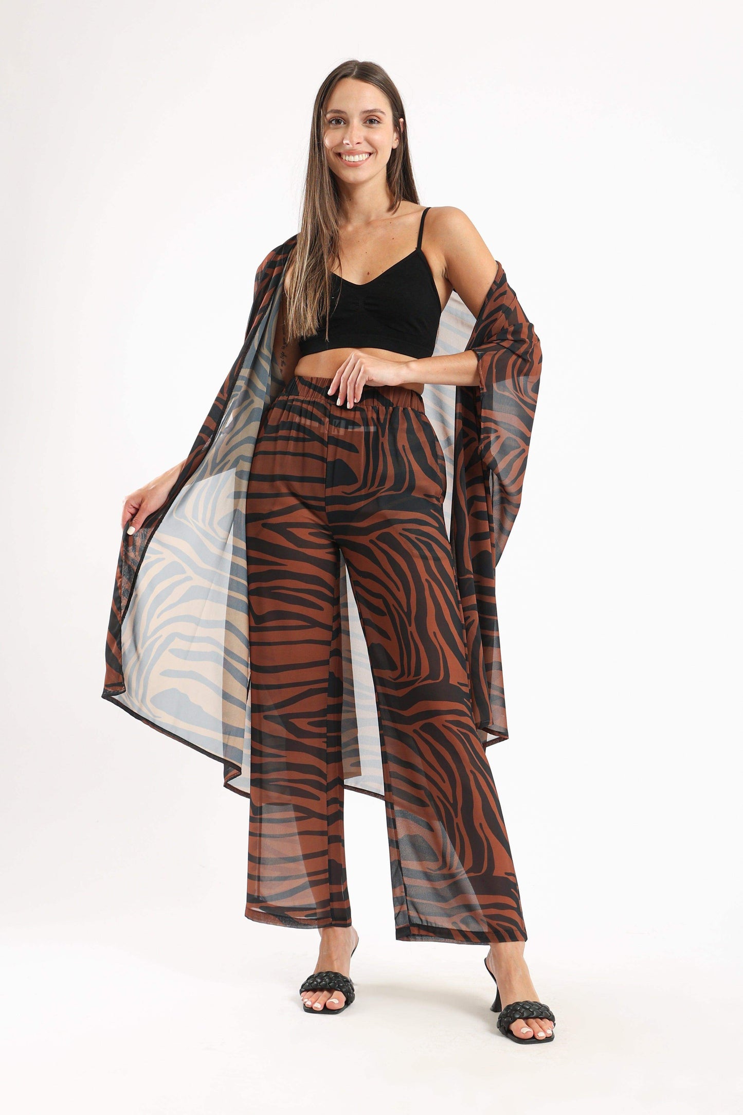 Animal Print Beach Kimono - Carina - ÙƒØ§Ø±ÙŠÙ†Ø§