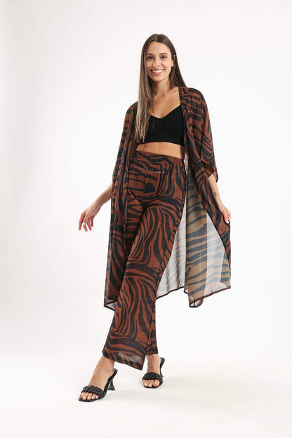 Animal Print Beach Kimono - Carina - ÙƒØ§Ø±ÙŠÙ†Ø§