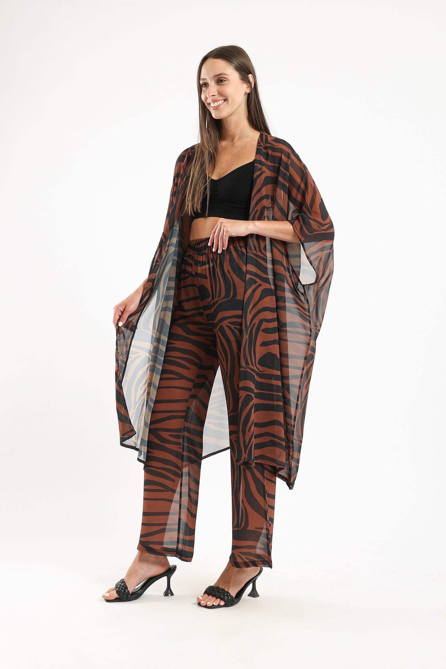 Animal Print Beach Kimono - Carina - ÙƒØ§Ø±ÙŠÙ†Ø§