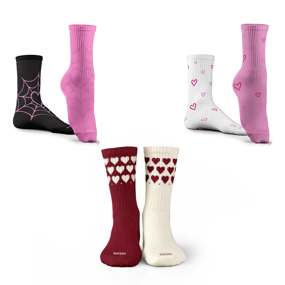 Heart Bloom Socks Set Of 3