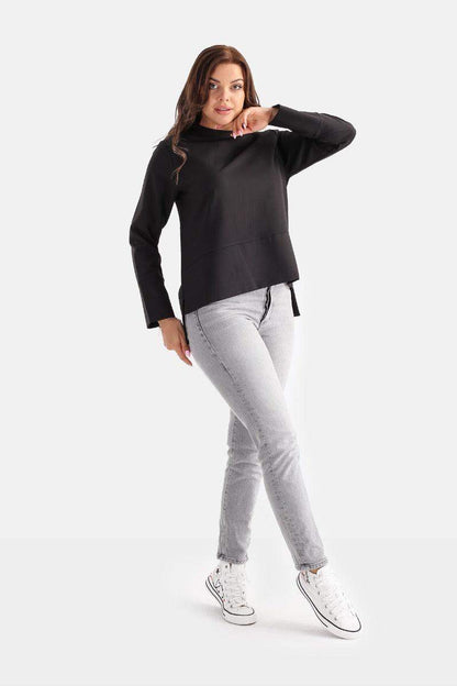 Asymmetric Cotton Blend Blouse - Carina - ÙƒØ§Ø±ÙŠÙ†Ø§