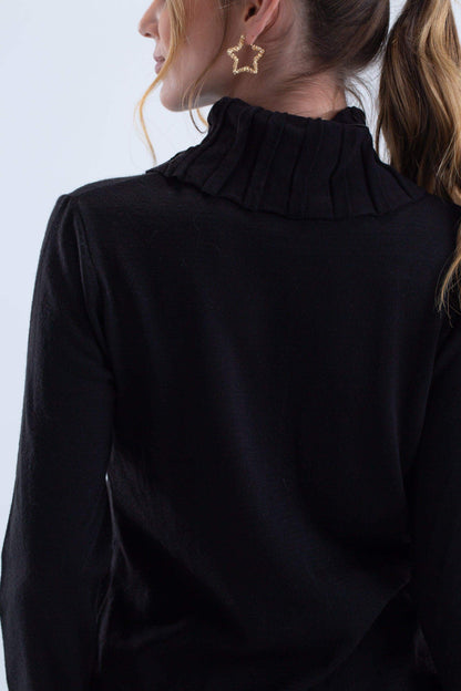 Asymmetrical Black Pullover - Carina - ÙƒØ§Ø±ÙŠÙ†Ø§