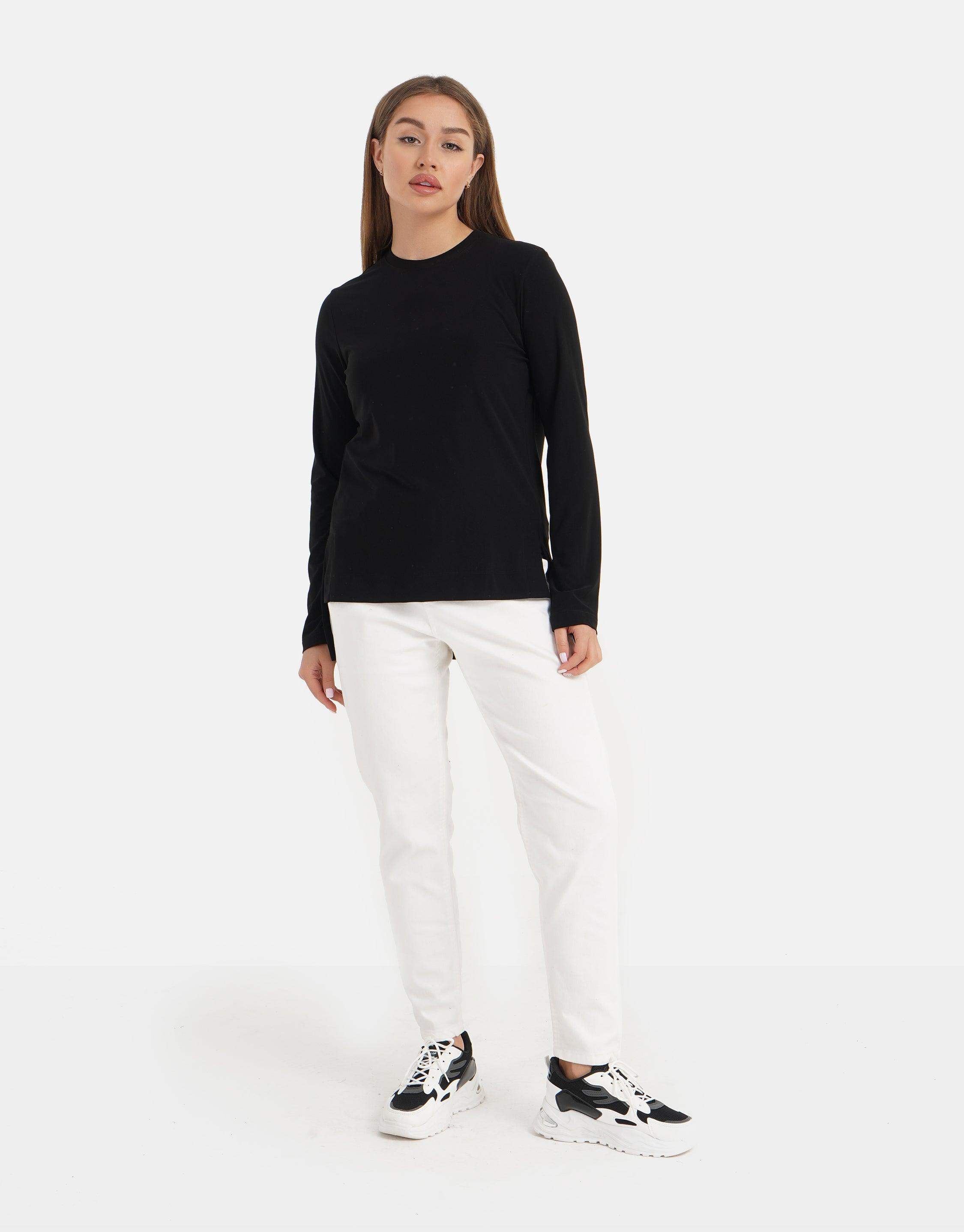 Asymmetrical Long Sleeve T-Shirt - Carina - ÙƒØ§Ø±ÙŠÙ†Ø§